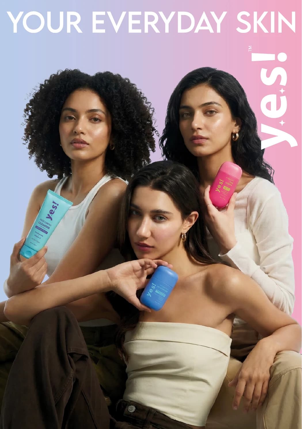 Cover of the YES Skincare brand brochure