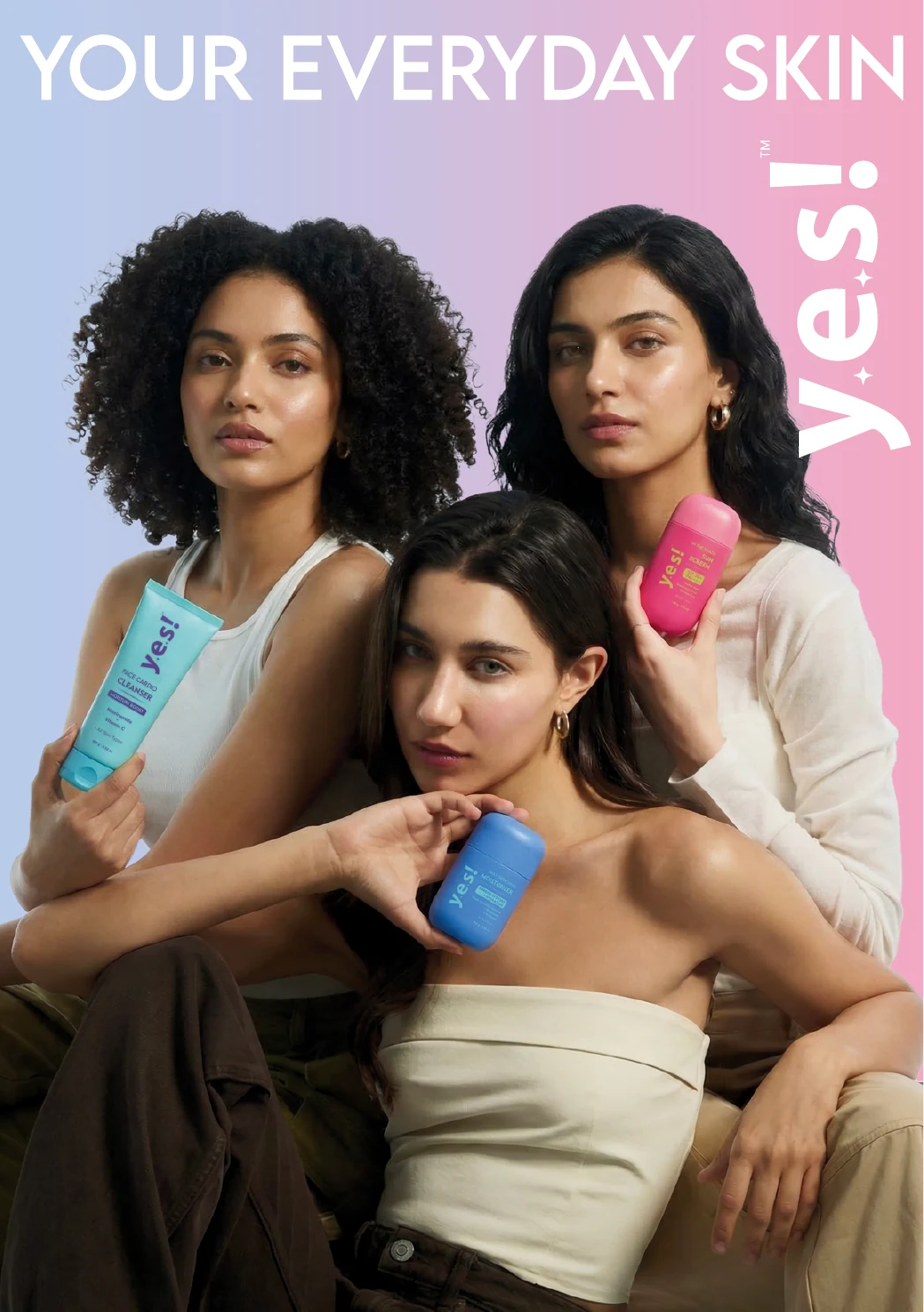 Cover of the YES Skincare brand brochure